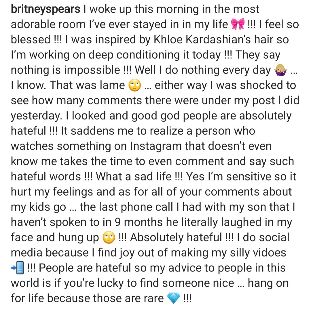 Britney Spears shares multiple nude photos as she opens up about feeling hurt by her son