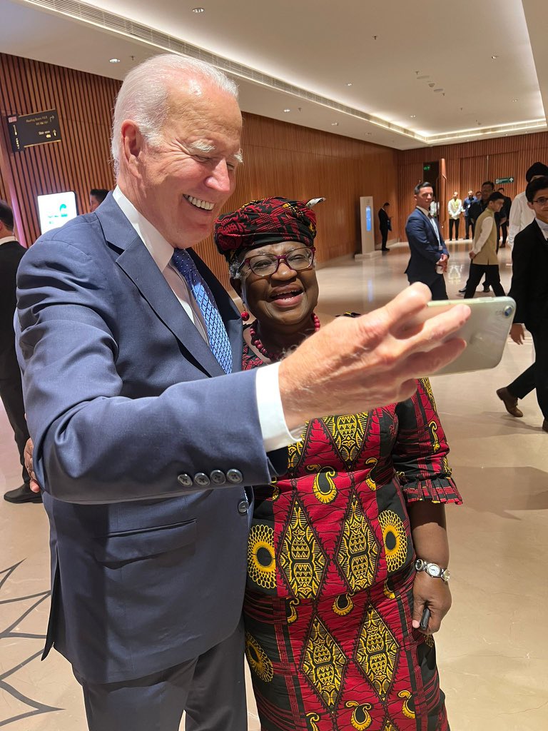 G20 Summit: President Biden Takes Selfie With Okonjo-Iweala