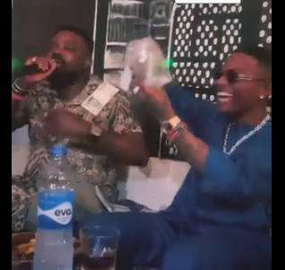 Big Wiz Makes Money Rain on Actor, Kunle Afolayan as He Pays Him a Surprise Visit [VIDEO]