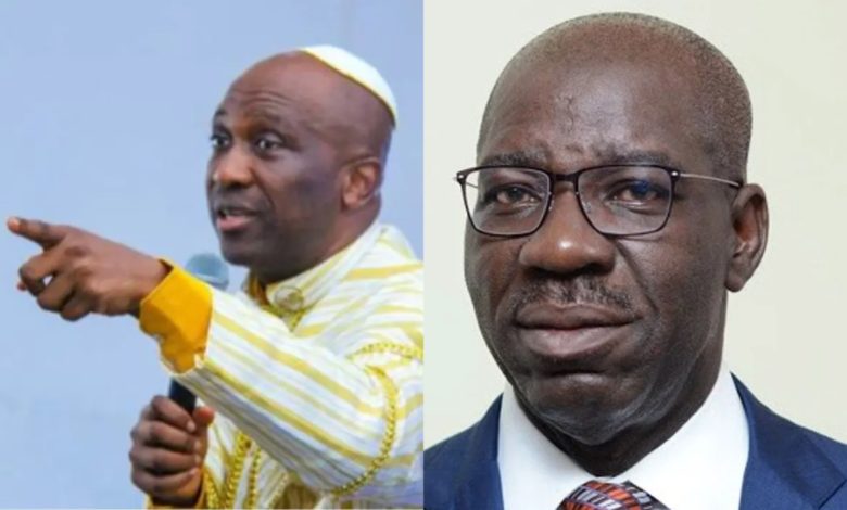 JUST IN: Mighty Hands Are Coming To Hijack Edo, Your Candidate Will Be Knocked Out -Pastor Warns Obaseki