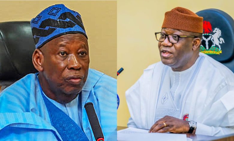 Not In The Villa Where He Is Locked Up - Fayemi Challenges Ganduje To Talk To Tinubu