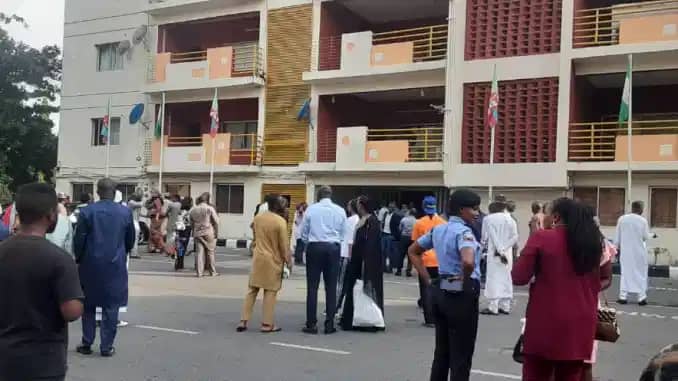 JUST IN: Panic As Fire Erupts At APC Headquarters