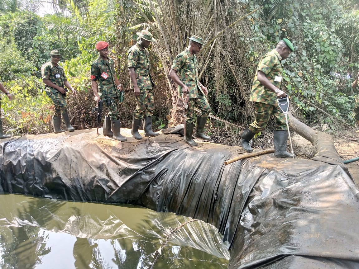 Army Uncovers Massive Reservoir Stored With Stolen Crude Oil