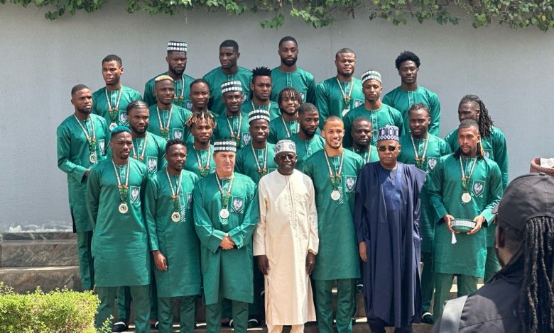 BREAKING: Tinubu Splashes Mega Cash On Super Eagles, Honours Them With Top Titles, Lands In Abuja
