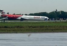 BREAKING: Dana Air Veers Off Runway Lagos (PHOTOS)