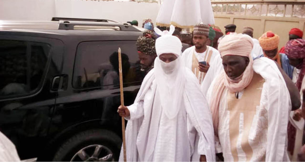 BREAKING: Sanusi Arrives Kano Govt House To Receive Appointment Letter, Resume As Sole Emir Of Kano