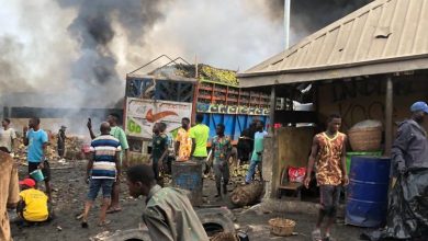 BREAKING: Hoodlums Set Lagos Market On Fire As Major Clash Erupts Between Rival Camps (PHOTOS)