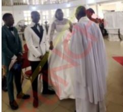 Drama As Pastor Stops, Orders Bride To Remove Her Eyelashes During Wedding (PHOTOS)