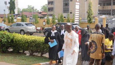 BREAKING: Ex-Aviation Minister Sirika, Daughter Arrive Court Over N2.7B Fraud (PHOTOS)