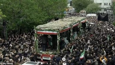 Massive Crowd Flood Streets As Funeral Procession Begins For Iran President Who Died In Plane Crash (PHOTOS)