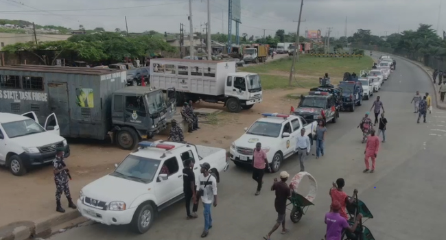 BREAKING: Protesters Avoid Ojota, Environs As Heavily Armed Security Take Over (PHOTOS)